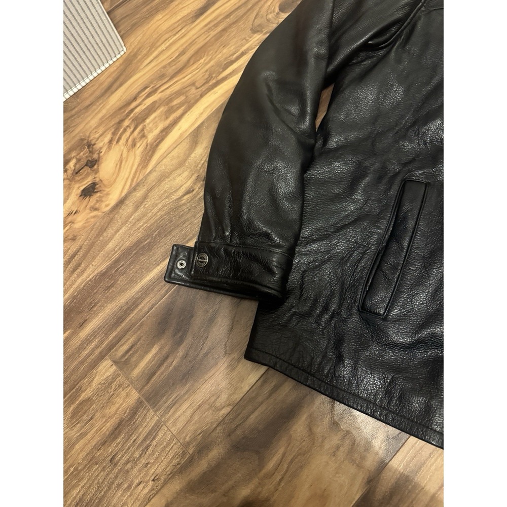Vintage Wilson's Men's Leather Zip Up Jacket Black Size XL - Picture 4 of 7